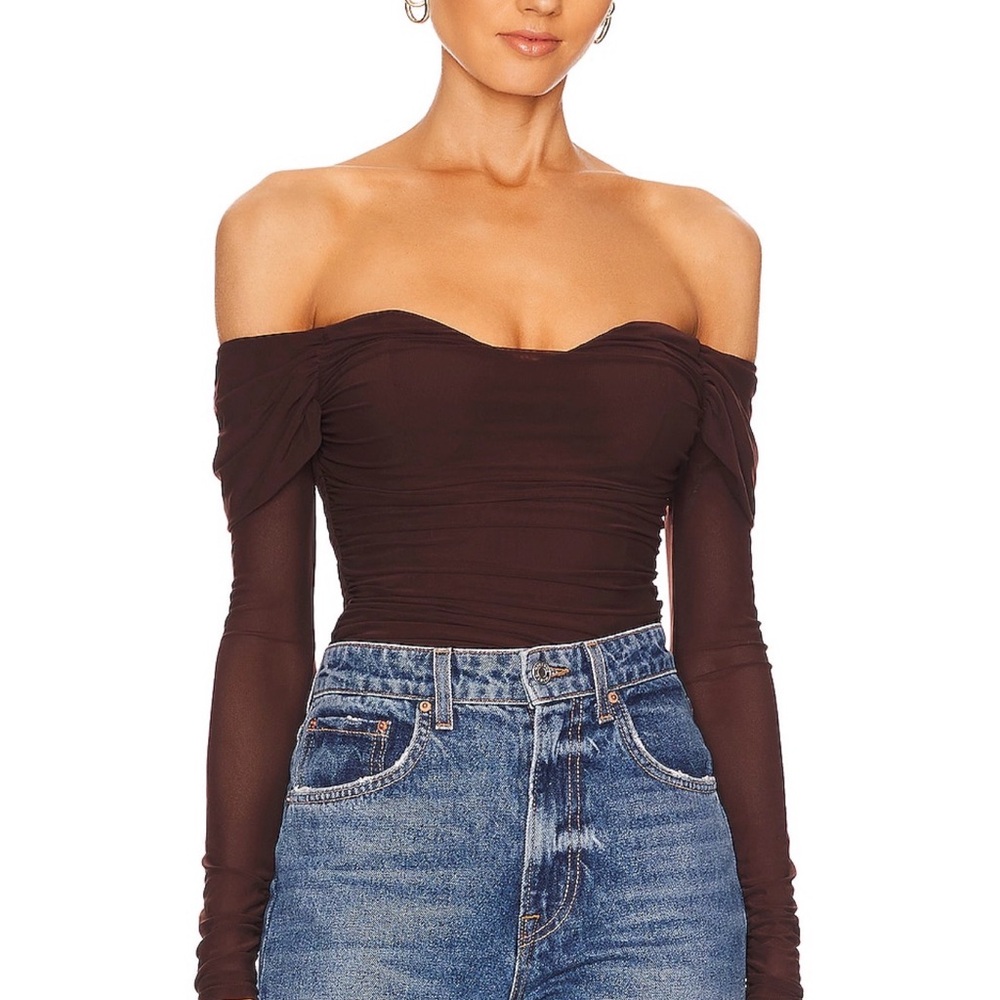MAJORELLE Constance top in brown